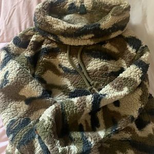 Wild Fable Camo Crop Sweater